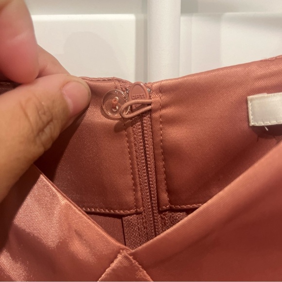 H & M Pink Satin Girly Barbie Midi Dress Formal Womens Size 2 - Picture 4 of 6